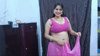 Very ultra low waist Saree wearing new style  saree draping in ultra low waist style for new ways [upl. by Atnwahs725]