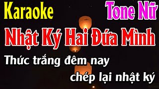 Nhật Ký Hai Đứa Mình Karaoke Tone Nữ Karaoke Lâm Organ  Beat Mới [upl. by Nahgam646]