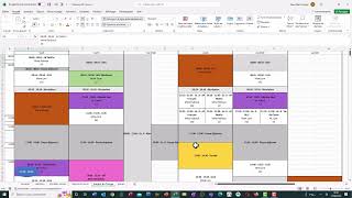 Créer facilement un emploi du temps ou planning graphique avec Excel [upl. by Aynatahs]