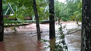 Flooding of the Little Loyalsock in Forksville [upl. by Ivy903]