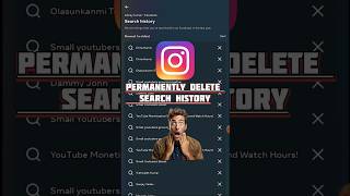 Instagram Search History permanently delete karo shorts instagram history [upl. by Negaet852]