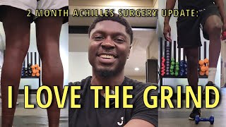 Achilles Rupture Surgery 2 Month Update  Speed Bridge Repair Physical Therapy Exercises [upl. by Griz276]