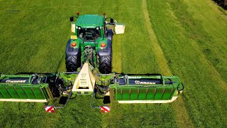 Krone Easy Cut B1000 CV vlindermaaier en Easy Cut F400 CV Fold frontmaaier Loonbedrijf Gebr Freriks [upl. by Schwing]