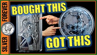 10 oz Silver Britannia Bar vs Coin [upl. by Decker]