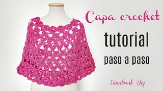 Teje capa a crochet para mujer en todas las tallas [upl. by Nabalas]