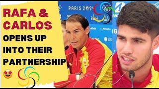 Rafael Nadal and Alcaraz Shed Light on their Relationship at Paris Olympics 🤩 [upl. by Myke832]