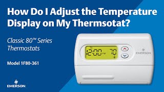 Classic 80 Series  1F80361  How Do I Adjust the Temperature Display on My Thermostat [upl. by Marlea984]