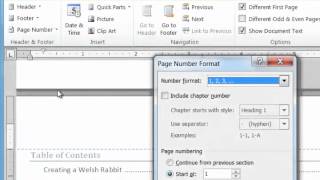 Page Numbering in Microsoft Word 2010 [upl. by Elyad]