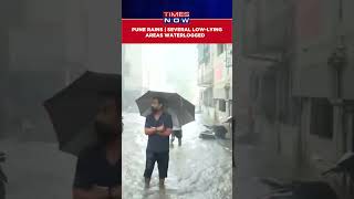 Heavy Rain Lashes Pune Several LowLying Areas Flooded  Red Alert For Parts Of Maharashtra shorts [upl. by Ellary]