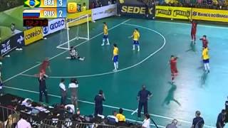 FutsalFINAL Brasil 4 3 x 3 2 Rússia CAMPEÃO Grand Prix Futsal 2013 [upl. by Nojel391]