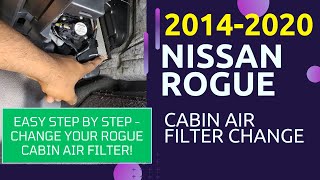 Easiest Way to Change Cabin Air Filter Nissan Rogue 2014  2020 [upl. by Otit]