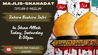 MAJLIS SHAHADAT TIFLAN E MUSLIM  ZAKERA BASHIRA JAFFRI  BIBI KHADIJAH ACADEMY [upl. by Storz]