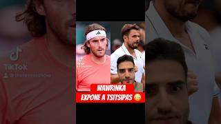 WAWRINKA EXPONE A TSITSIPAS 😳 tenis tsitsipas wawrinka atpfinals [upl. by Irrak]