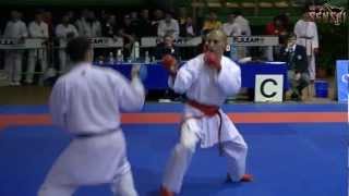 Michele Giuliani vs  65 kg  Campionati Italiani Kumite Ostia 2012 [upl. by Inafets]