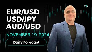 EURUSD USDJPY AUDUSD Price Forecast Today Euro Yen Dollar Technical Analysis November 19 [upl. by Ecirted343]