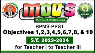 MOVs for RPMS Objectives 1234567810 for T1 T3 II SY 2023 2024 [upl. by Friend]