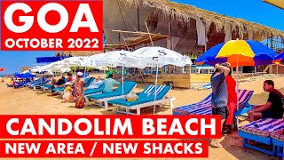 Goa  Candolim Beach  October  2022  Situation Update  New Shacks  Goa Vlog  North Goa [upl. by Eelirol504]