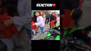 🤯Wait for Sound  Cute Girl Reaction  Road Rage cute zx10r reaction kawasaki bike roadrage [upl. by Pelag803]