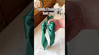 Easy Holiday Double Bow tutorial wrapping GiftIdeas holiday christmas ribbon [upl. by Querida]