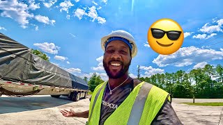 My First Time Tarping A Flatbed Load😎  Trucking Vlog 20 [upl. by Schuman]