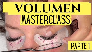 MASTERCLASS VOLUMEN EXTENSIÓN DE PESTAÑAS PARTE 1 [upl. by Mail]