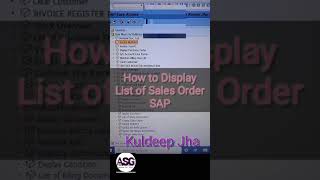 List of Sales Order in SAP  shorts  sap  VA05N  shorts video  Accounting  sap Course  sales [upl. by Aymahs]