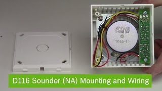 Bosch D116 Sounder NA Mounting and Wiring [upl. by Jehiel]