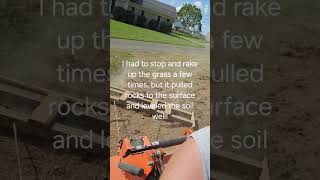 Lawn leveling with DIY homemade 8 lawn drag after tilling lawn level chain link drag and cpap intro [upl. by Notreve980]