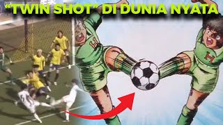 Di Liga Jepang Tercipta Gol Ala Anime Captain Tsubasa “TWIN SHOT” [upl. by Scheers152]