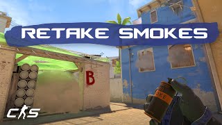 CS2 Mirage  The 3 BEST Retake Smokes for B SITE [upl. by Sturrock]