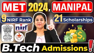 💥MET 2024 Exam Date🤩Manipal Engineering Entrance Exam Last Date MET2024 BTech2024 Manipal MAHE [upl. by Viehmann]