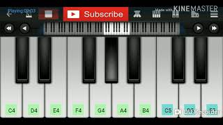 Airtel dhun on mobile piano piano tutorial how to play airtel tune on mobile perfect piano [upl. by Scotney114]