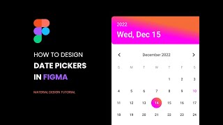 How to Design Date Pickers in Figma MaterialDesign [upl. by Notsej115]