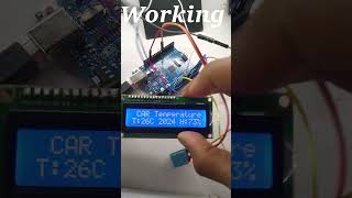 DHT11 WITH LCD I2C HUMIDITY AND TEMPERATURE MONITOR  ARDUINO PROJECT arduinoesp32cam arduinopr [upl. by Anastasius]