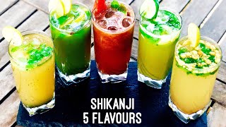 Shikanji  5 flavours  Shikanji Masala recipe Refreshing Lemonade Flavourful Food By Priya [upl. by Araik]