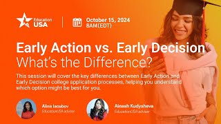 Early Action vs Early Decision – What’s the Difference [upl. by Caralie807]