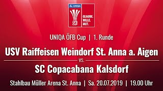 20072019  19 00  USV Raiffeisen Weindorf St Anna a Aigen STA  SC Copacabana Kalsdorf KAL [upl. by Anotal505]