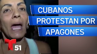 Cubanos protestan a oscuras y bajo amenazas del régimen [upl. by Calia878]