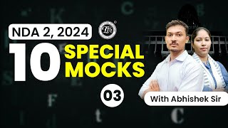 10 Special Mocks  03  NDA English Classes 2024  NDA 22024  By Abhishek Sir  The Tutors Academy [upl. by Anne548]