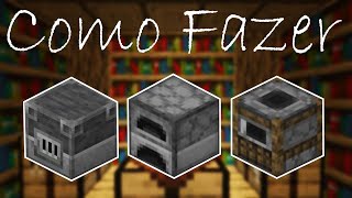 Como fazer DEFUMADOR ALTOFORNO e FORNALHA  Minecraft [upl. by Arnie]