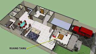 RUMAH MINIMALIS 1 LANTAI  15 LANTAI LUAS TANAH 85 X 15 [upl. by Rollo]