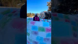 Igloo house 🧊day 4 mallusinfinland ytshorts winter kerala winterlife snow positivevibes [upl. by Eanert]