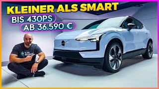 Volvo eX30 Kleiner als Smart  Stärker als Porsche 718 Spyder [upl. by Nahtanaj522]