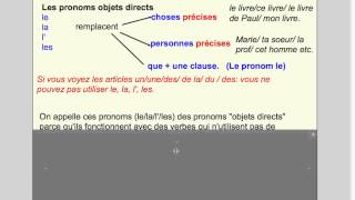 Les pronoms objets directs lelallesmp4 [upl. by Rakabuba371]