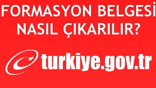 EDevlet Formasyon Belgesi Nasıl Çıkarılır [upl. by Benyamin]