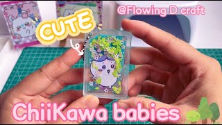 DIY flowing Art丨Give the three little ones a homequicksand diy resinart animation chiikawa [upl. by Dronski]