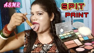 ASMR Fast and Aggressive Spit Painting You  Makeup Accessories asmrsangi7044 [upl. by Breger]