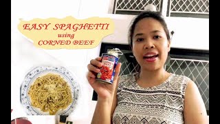 CORNED BEEF SPAGHETTI  QUICK AND EASY RECIPE  christlynncooking [upl. by Adnarom823]