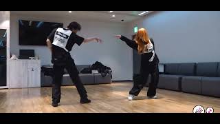 Hyunjin x Yeji Play With Fire dance practice behind [upl. by Haliak]