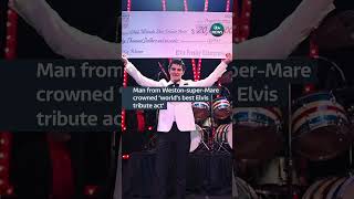 Emilio Santoro was crowned Ultimate Elvis Tribute Artist World Champion at a singoff itvnews [upl. by Narmis]